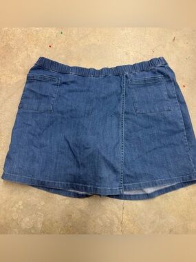 AnyBody Light Blue Denim Skort
